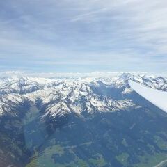 Flugwegposition um 12:55:22: Aufgenommen in der Nähe von Gemeinde Taxenbach, Taxenbach, Österreich in 3163 Meter